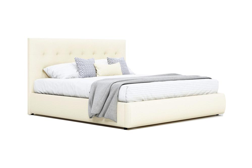 Мягкая интерьерная кровать Селеста  900, П/М, ткань, Бежевый мягкая кровать milena 900 лиловая с подъемным механизмом