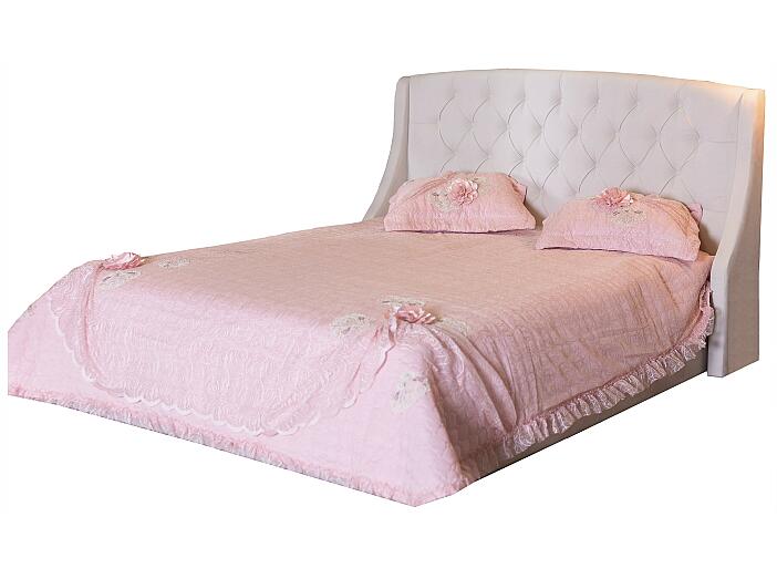 Мягкая интерьерная кровать "Стефани" 1400, БП/М, ткань, Бежевый