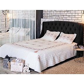 Мягкая интерьерная кровать "Стефани" 1400, БП/М, ткань, Черный
