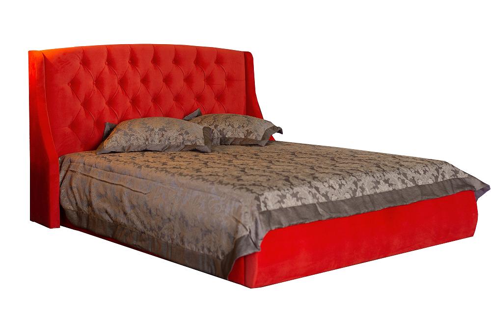 Кровать Стефани П/М Ткань Морковный 1,6м от Mebel169