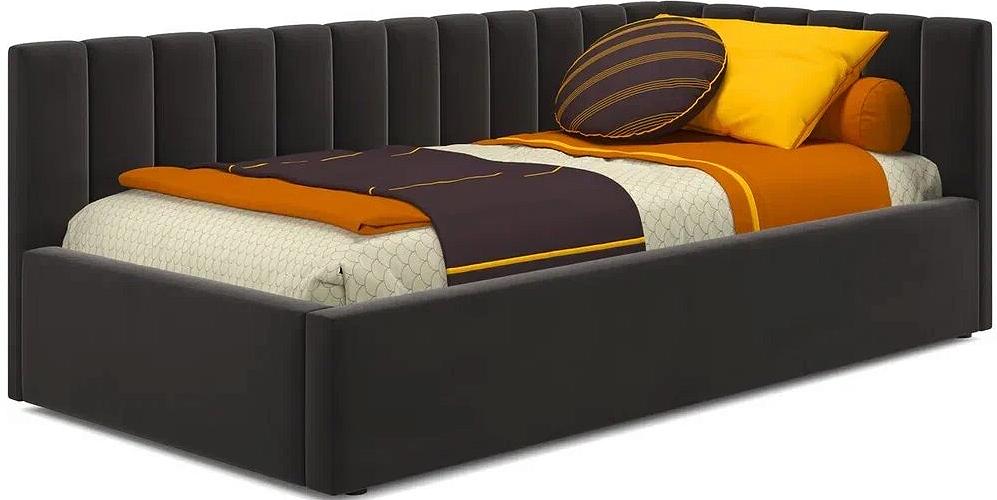 Мягкая кровать Milena 900 шоколад с подъемным механизмом Браво 80-НМ0460, цвет коричневый