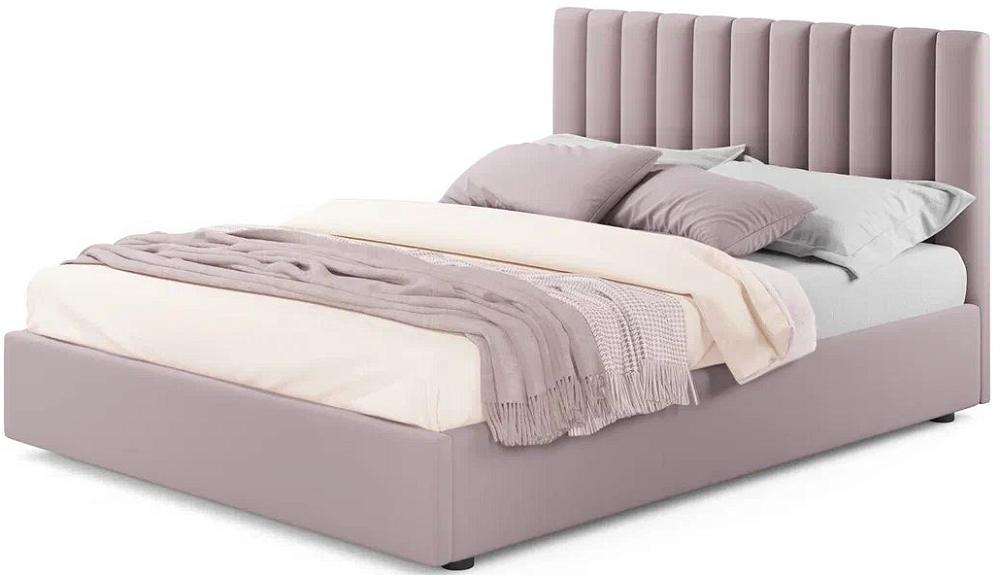 Мягкая кровать Olivia 1400 лиловая с подъемным механизмом мягкая кровать ameli 1400 шоколад с подъемным механизмом