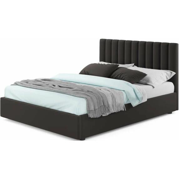 Мягкая кровать Olivia 1400 шоколад с подъемным механизмом