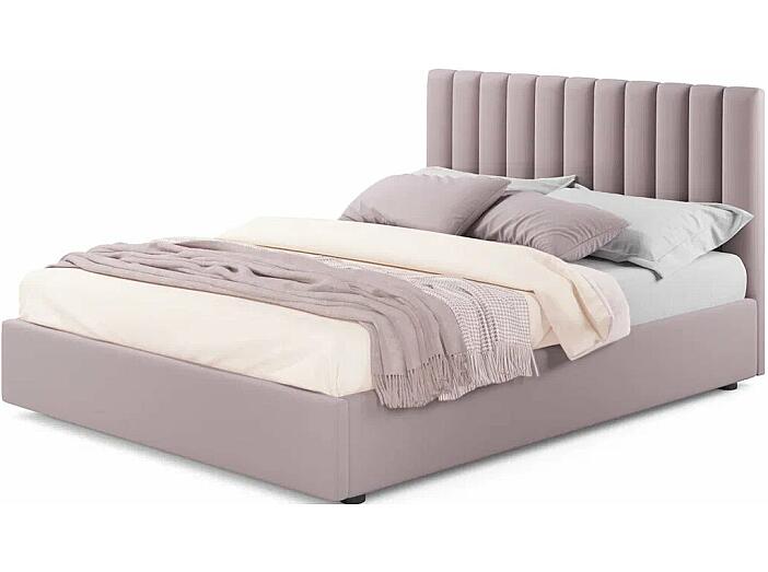 Мягкая кровать Olivia 1800 лиловая с подъемным механизмом