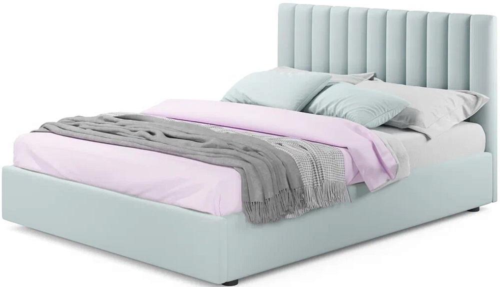 Мягкая кровать Olivia 1800 мята пастель с подъемным механизмом мягкая интерьерная кровать селеста 900 бп м экокожа капучино