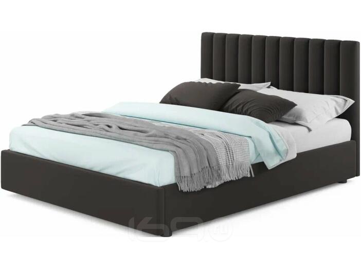 Мягкая кровать Olivia 1800 шоколад с подъемным механизмом