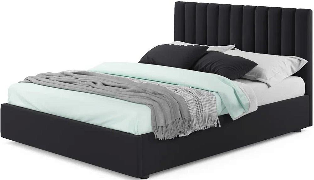 Мягкая кровать Olivia 1800 темная с подъемным механизмом мягкая кровать ameli 1400 шоколад с подъемным механизмом