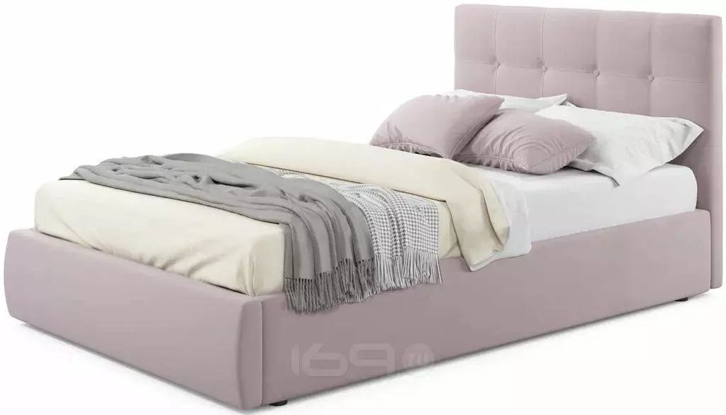Мягкая интерьерная кровать "Селеста" 1200, П/М, ткань, Лиловая