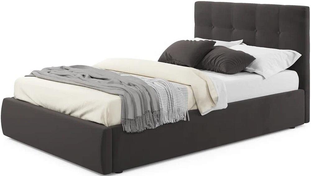 Мягкая интерьерная кровать Селеста  1200, П/М, ткань, Шоколад мягкая интерьерная кровать стефани 1400 п м ткань