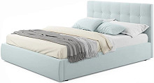 Мягкая интерьерная кровать "Селеста" 1400, П/М, ткань, Мята пастель