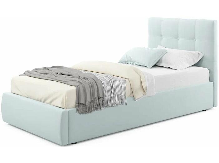 Мягкая интерьерная кровать "Селеста"  900, П/М, ткань, Мята пастель