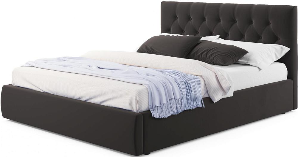 Мягкая кровать Verona 1600 шоколад с подъемным механизмом мягкая кровать ameli 1600 синяя с подъемным механизмом