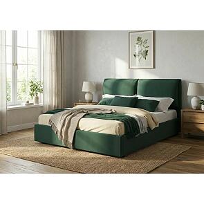 Кровать Vita велюр изумруд С П/М 1400x2000, изголовье мягкое