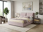Кровать Vita велюр лиловый без П/М 140x200, изголовье мягкое