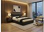 Кровать Vita велюр шоколад без П/М 1400x2000, ортопедическое основание, изголовье мягкое