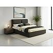 Кровать Vita велюр шоколад С П/М 1400x2000, изголовье мягкое