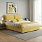 Кровать Vita велюр желтый С П/М 1400x2000, изголовье мягкое