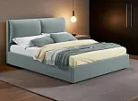 Кровать Vita велюр серый без П/М 1800x2000, ортопедическое основание, изголовье мягкое