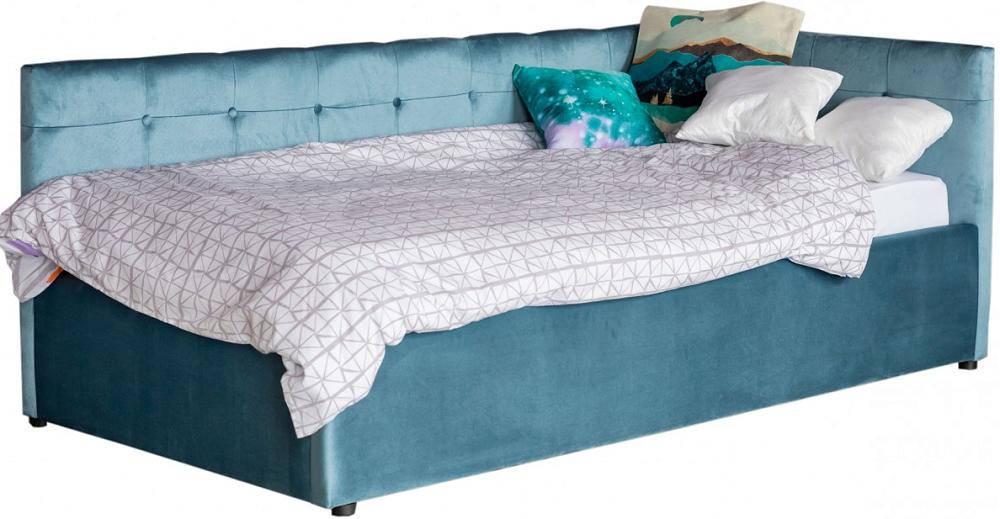 Односпальная кровать-тахта Colibri 800 синяя с подъемным механизмом мягкая кровать ameli 1600 синяя с подъемным механизмом