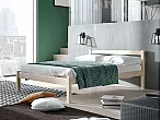 Кровать Рино без обивки бежевый без П/М 1200x2000, без ортопедического основания, изголовье жесткое