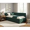 Кровать Bonna велюр изумруд без подъёмного механизма 1200x2000, изголовье мягкое