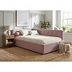 Кровать Bonna велюр лиловый с подъемным механизмом 1200x2000, ортопедическое основание, изголовье мягкое