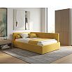 Кровать Bonna велюр желтый с подъемным механизмом 1200x2000, ортопедическое основание, изголовье мягкое