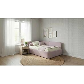 Кровать Kapri велюр лиловый с подъемным механизмом 1200x2000, ортопедическое основание, изголовье мягкое