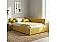 Кровать Kapri велюр желтый С П/М 1200x2000, изголовье мягкое