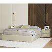 Кровать Base с матрасом велюр бежевый С П/М 1600x2000, ортопедическое основание, без изголовья