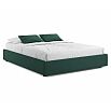 Кровать Base с матрасом велюр изумруд без П/М 1600x2000, без изголовья