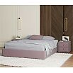 Кровать Base с матрасом велюр лиловый без П/М 1600x2000, без изголовья