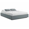 Кровать Base с матрасом велюр серая без П/М 1600x2000, без изголовья