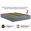 Кровать Base с матрасом велюр серая без П/М 1600x2000, без изголовья