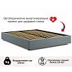 Кровать Base с матрасом велюр серая С П/М 1600x2000, ортопедическое основание, без изголовья