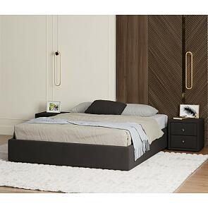 Кровать Base с матрасом велюр шоколад без П/М 1600x2000, без изголовья