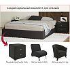 Кровать Base с матрасом велюр шоколад без П/М 1600x2000, без изголовья