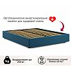 Кровать Base с матрасом велюр синий С П/М 1600x2000, ортопедическое основание, без изголовья