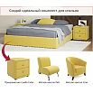 Кровать Base с матрасом велюр желтый без П/М 1600x2000, без изголовья