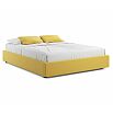 Кровать Base с матрасом велюр желтый С П/М 1600x2000, ортопедическое основание, без изголовья