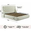 Кровать Stefani с матрасом велюр бежевый С П/М 1600x2000, ортопедическое основание, изголовье мягкое
