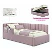 Кровать Milena с матрасом велюр лиловый без П/М 900x2000, ортопедическое основание, изголовье мягкое