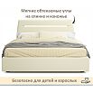 Кровать Neo с матрасом велюр бежевый С П/М 1600x2000, ортопедическое основание, изголовье мягкое