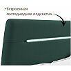 Кровать Neo с матрасом велюр изумруд С П/М 1600x2000, ортопедическое основание, изголовье мягкое