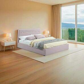 Кровать Neo с матрасом велюр лиловый С П/М 1600x2000, ортопедическое основание, изголовье мягкое