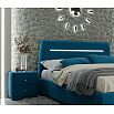 Кровать Neo с матрасом велюр синий С П/М 1600x2000, ортопедическое основание, изголовье мягкое