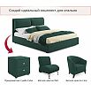 Кровать Vita с матрасом велюр изумруд без П/М 1400x2000, изголовье мягкое