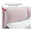 Кровать Vita с матрасом велюр лиловый без П/М 1400x2000, изголовье мягкое