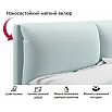 Кровать Vita с матрасом велюр мята пастель С П/М 1400x2000, ортопедическое основание, изголовье мягкое