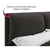 Кровать Vita с матрасом велюр шоколад без П/М 1400x2000, изголовье мягкое